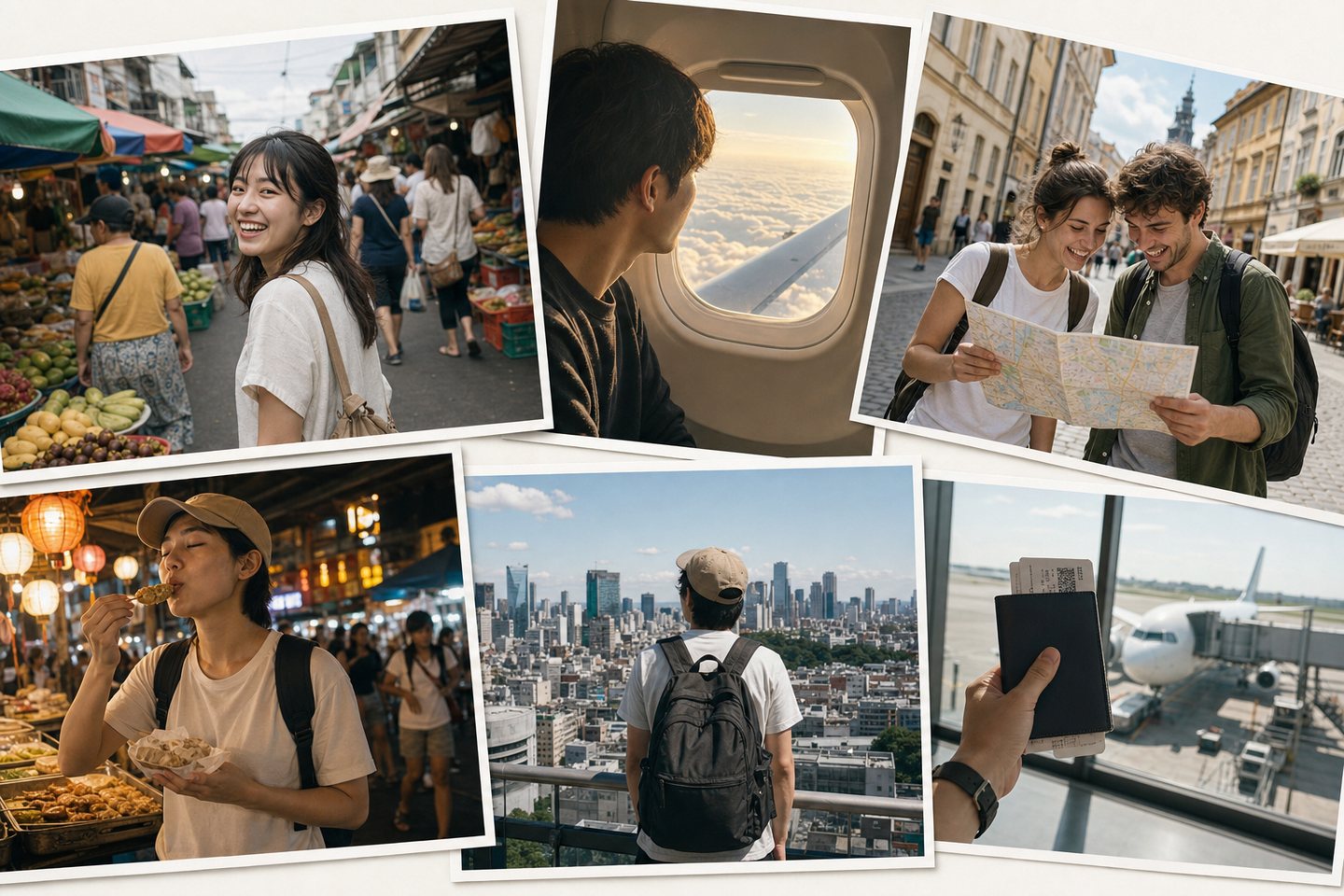 世界各地を旅する社員たちのスナップ写真